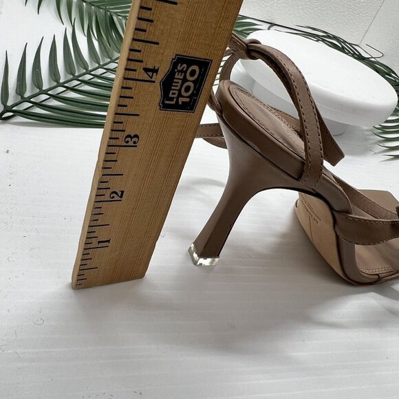 BLACK SUEDE STUDIO Livia Tan Leather Sandals With Crystal Buckles Size 37 - Picture 13 of 13